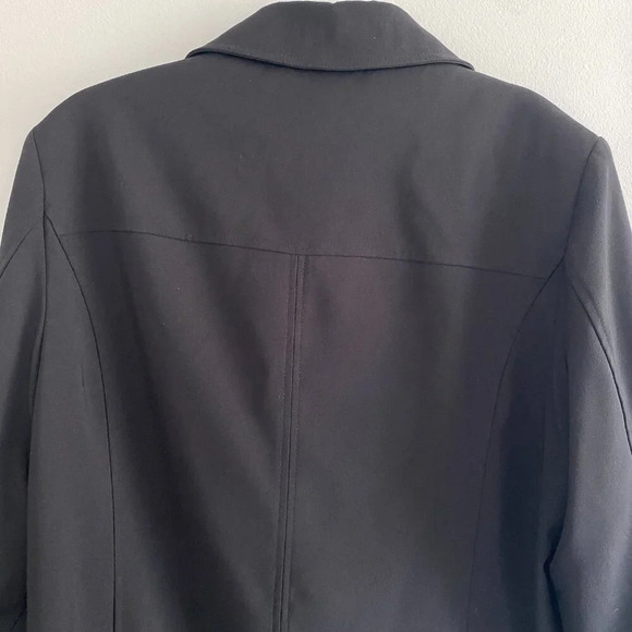 JONES New York Black Dressy  Lined Trench Coat Size 16 - Picture 8 of 15